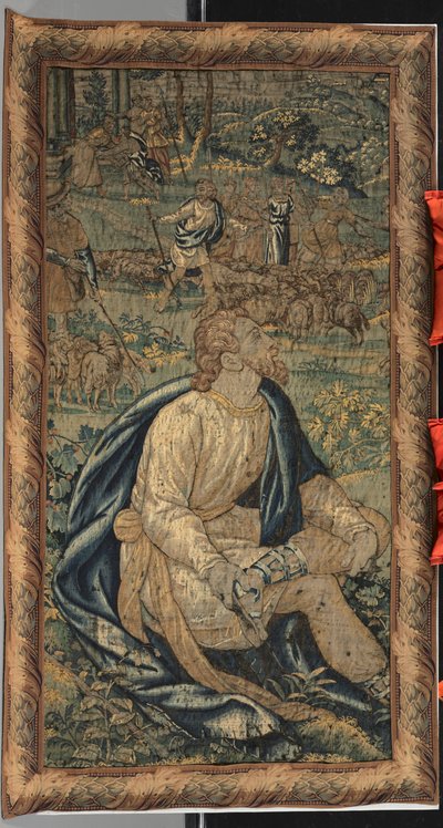Moisés y la hija de Jetro, siglo XVII de Unbekannt