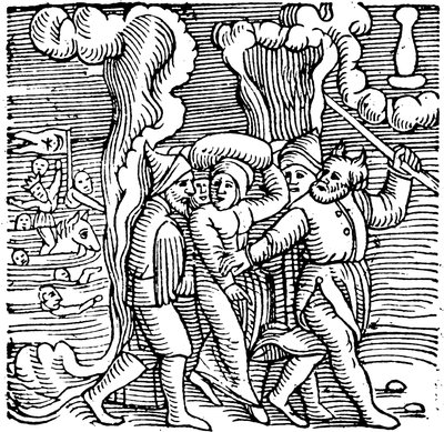 Moisés liberando a los israelitas de Egipto, 1557 de Unbekannt