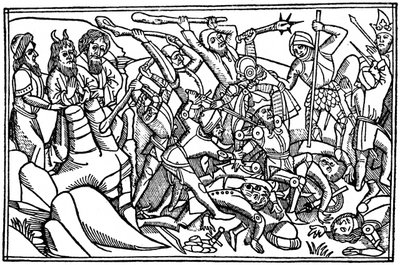 Moisés rezando por la victoria de Israel, 1480 1964 de Unbekannt