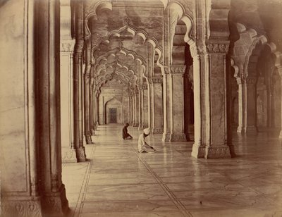 Moti Masjid: Mezquita de Perla en el Interior del Fuerte de Agra, 1860s-70s de Unbekannt