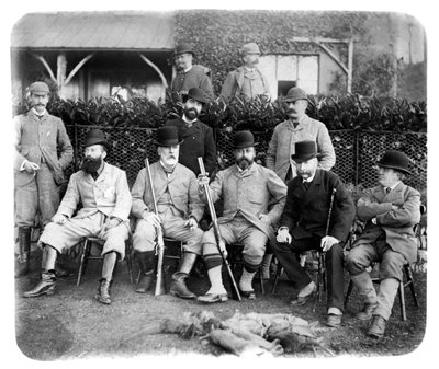 Mount Edgcumbe, foto de grupo con Eduardo VII, c1882 de Unbekannt