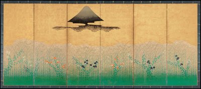 Monte Fuji y la luna, ca 1760 de Unbekannt