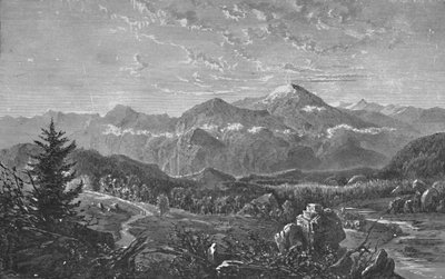 Monte Washington y las colinas blancas, 1883 de Unbekannt