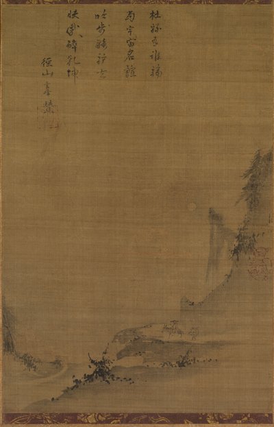 Paisaje montañoso a la luz de la luna, 1200s de Unbekannt