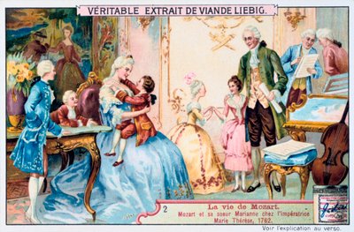 Mozart a la edad de siete años frente a la Emperatriz María Teresa, 1763. 1906 de Unbekannt