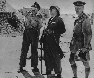 El Sr. Churchill con Sir A. Tedder y el General Auchinleck de Unbekannt