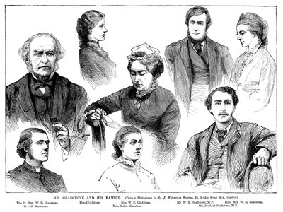 Sr. Gladstone y su Familia de Unbekannt