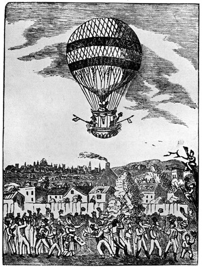 Ascenso del Sr. Sadler con el Capitán Paget, 12 de agosto de 1781, 1910 de Unbekannt