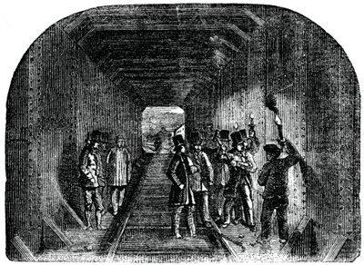 Sr. Stephenson colocando el último remache, 1886 de Unbekannt