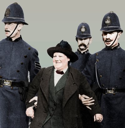 Sra. Flora Drummond, arrestada en Hyde Park, Londres, 1914, 1935 de Unbekannt