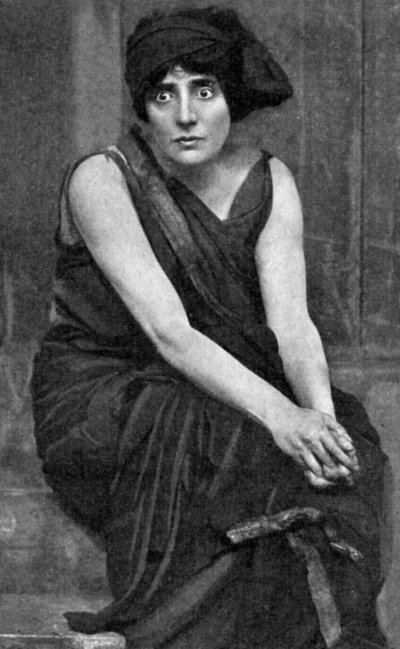 Mrs Patrick Campbell, actriz británica de teatro, en el papel de Electra, 1908 de Unbekannt