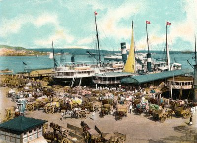 Puerto de Muelle de Luz con ferries, La Habana, Cuba, 1904 de Unbekannt