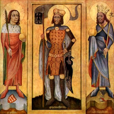 Retablo de Mulhouse, abierto, c1385 1955 de Unbekannt