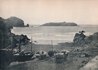 Mullion Cove - Mostrando Mullion Island, 1895 de Unbekannt