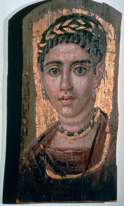 Retrato de momia de una mujer egipcia, siglo I-III de Unbekannt
