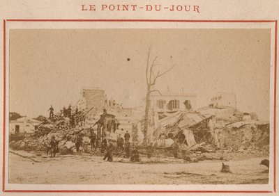 Municipio de París (1871): vista de las ruinas en el distrito de Point-du-Jour en París en mayo de 1871 de Unbekannt