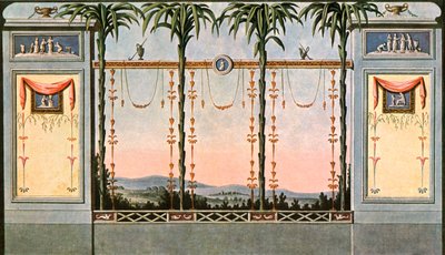 Decoración mural de una galería-sala contigua a un jardín, Leipzig, Alemania, 1928 de Unbekannt
