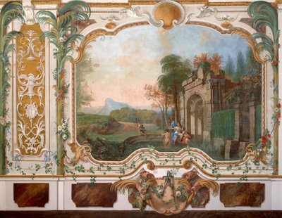 Pintura mural en la sala de estar del palacio chino en Oranienbaum, mediados del siglo XVIII de Unbekannt