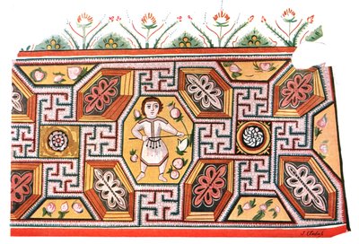 Pinturas murales en las ruinas del Monasterio de San Apolo en Bawit, Egipto, 1928 de Unbekannt