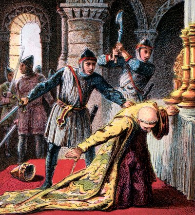 Asesinato de Thomas A Becket, 1170, c1850 de Unbekannt