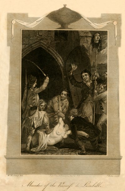 Asesinato de la Princesa de Lamballe, 1792-1816 de Unbekannt