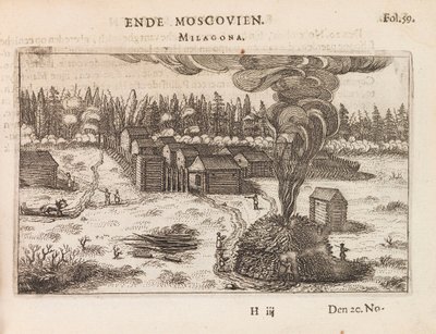 Moscovia, Milagona. Ilustración del diario de Antonis Goeteeris de Unbekannt