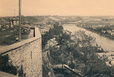 Namur. Tourelle des Guetteurs y Confluente de Sambre y Mosa, c1900 de Unbekannt