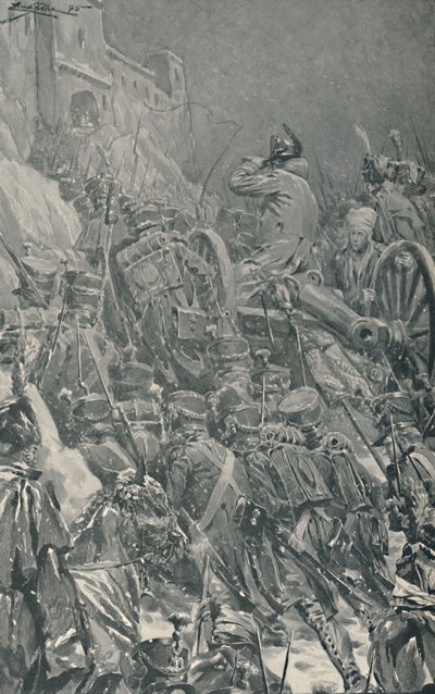 Napoleón...Llegando al Convento en la Cima de las Montañas de Guadarrama, 1808, 1896 de Unbekannt