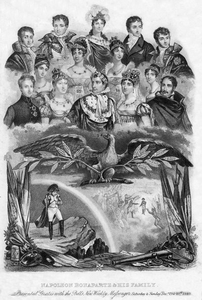 Napoleón Bonaparte y su familia, 1840 de Unbekannt