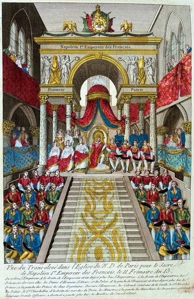Napoleón Bonaparte es coronado Emperador Napoleón I, 2 de diciembre, 1804, siglo XIX de Unbekannt
