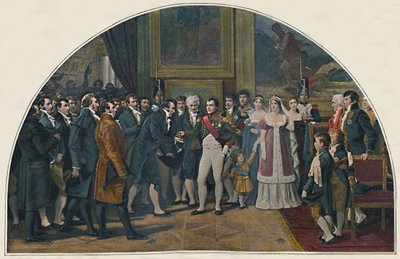 Napoleón decorando a los artistas de Unbekannt