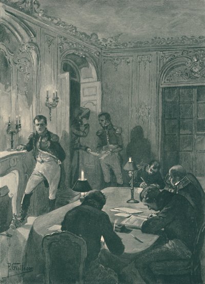 Napoleón dictando a sus secretarios, 1896 de Unbekannt