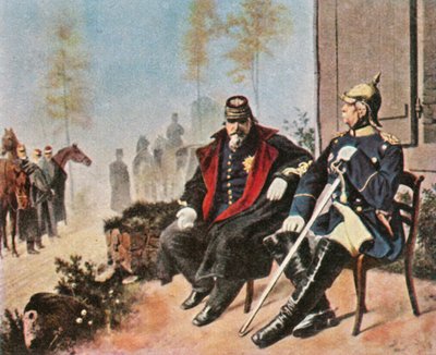 Napoleón III y Bismarck en la cabaña del tejedor en Donchery, 2 de septiembre de 1870, 1936 de Unbekannt