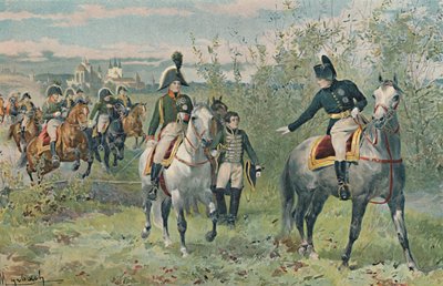 Napoleón y Alejandro en Erfurt, 1808, 1896 de Unbekannt