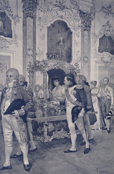 Napoleón y la emperatriz de Austria en Dresde, 1812, 1896 de Unbekannt