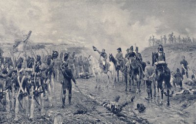 Napoleón y la Vieja Guardia antes de Waterloo, 1815, 1896 de Unbekannt