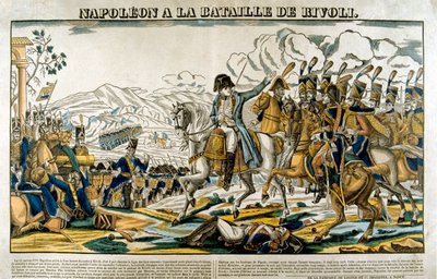 Napoleón en la Batalla de Rivoli, 14 de enero de 1797 de Unbekannt