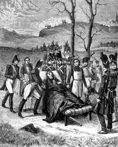 Napoleón corrió hacia Duroc, que aún vivía de Unbekannt