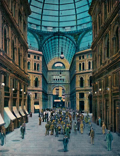 Nápoles - Interior de la Galería Umberto I, c. 1900 de Unbekannt