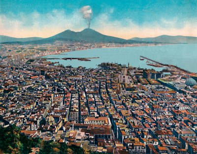 Nápoles - Panorama desde S. Martino, vista desde San Martino, c1900 de Unbekannt