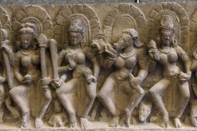 Museo Nacional de India, Delhi. Saptamatrikas (siete madres divinas). Pratihara de Unbekannt