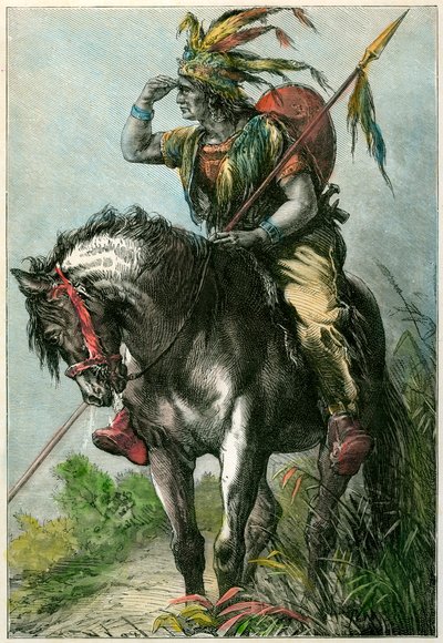Explorador nativo americano, c. 1870 de Unbekannt