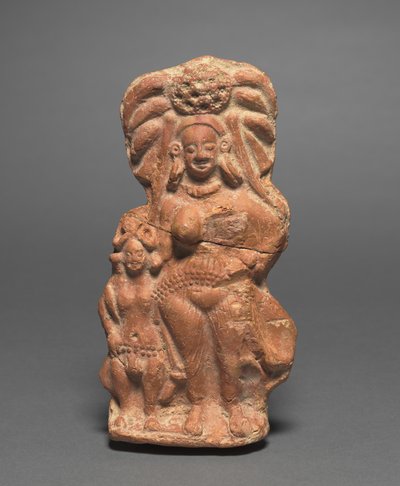 Divinidad de la naturaleza Yakshi con enano hermafrodita de Unbekannt
