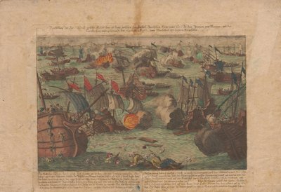 Batalla naval entre la flota rusa y otomana en el Mar Negro el 28 y 29 de junio de 1788 de Unbekannt