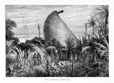 Cabaña Nativa de Nueva Caledonia, suroeste del Pacífico, 1877 de Unbekannt
