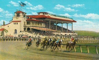 Nuevo Club House y Gran Tribuna, Jockey Club de Agua Caliente, c1939 de Unbekannt
