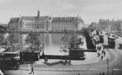 Nuevo Ayuntamiento y Monumento a Boadicea, Londres, c1925 de Unbekannt