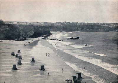 Newquay - Un lugar tranquilo para bañarse, 1895 de Unbekannt