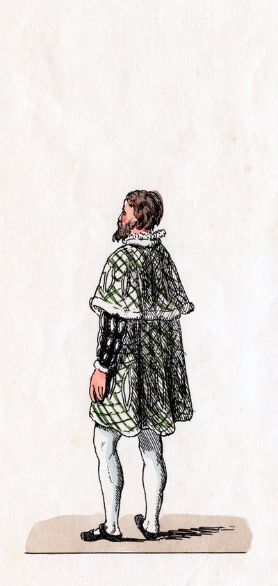 Noble, diseño de vestuario para la obra de Shakespeare, Enrique VIII, siglo XIX de Unbekannt