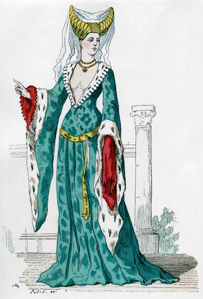Noble dama de la época de Carlos VI de Francia, 1380, 1882-1884 de Unbekannt